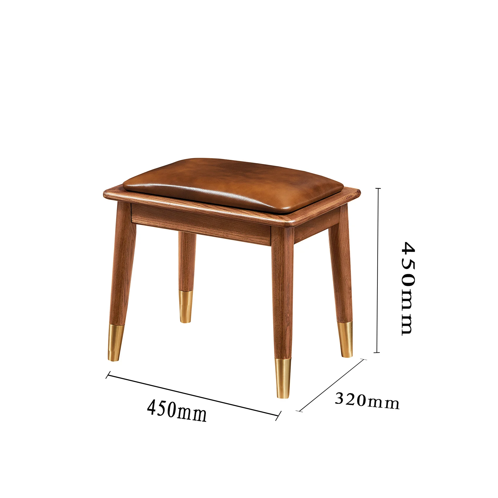 A new Nordic solid wood dressing stool for girls in