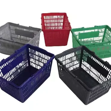 Two Handle  baskets for picnic supermarket plastic 20 L Shopping basket