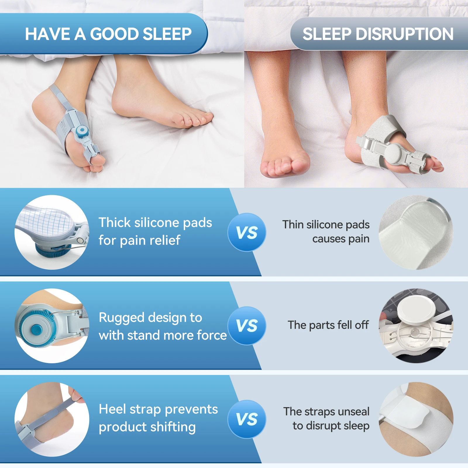 Medical Rehabilitation Physiotherapy Foot Bunion Corrector Equip Invention Adjustable Flexible Equipment Toe Separators