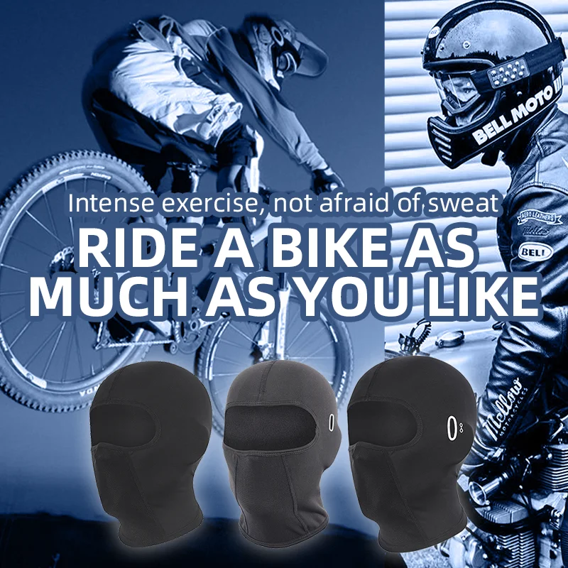 Custom Printed Cooling Silk Sun Protection Men Motorcycle Cycling Helmet Inner Liner Face Ski Mask Skimask with Logo
