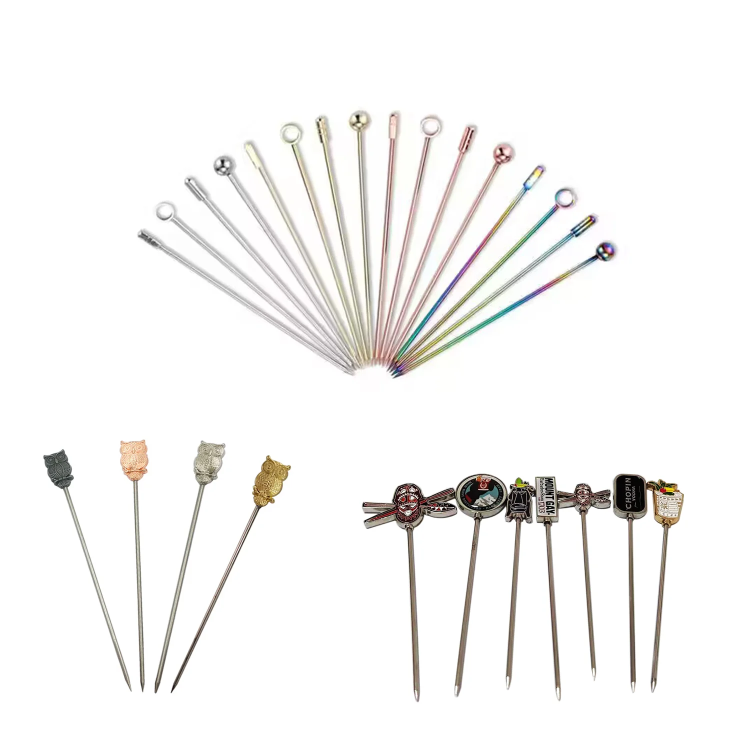 Оптовая продажа высокое качество партия из нержавеющей стали золото медь серебро металл Мартини выбор коктейля с несколькими формами