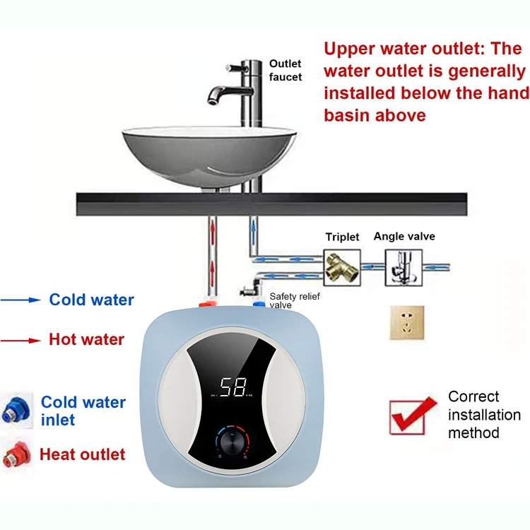 Factory Price Energy Saving Insulation Safety Protection New Water Geyser Instant Electric Water Heater
