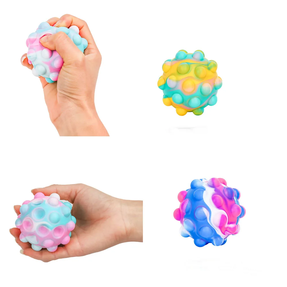 Lower  Price  Newest stress balls  toys sensory  Funny  kids Silicone Squeeze Ball Bouncing reliever Stress  Fidget Ball Toys