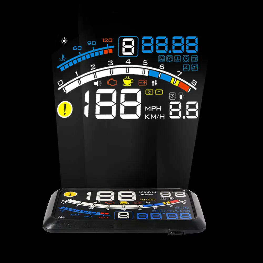  VJOY Hud 5 дюймов Gps Спидометр Одометр Автомобильная сигнализация диагностические инструменты obd Дисплей
