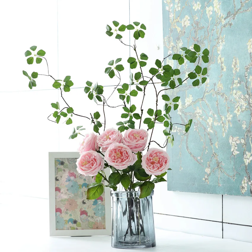 Chinese Family Decor Guanyin Lotus Leaf Home Hotel Garden Decoration Artificial Plant