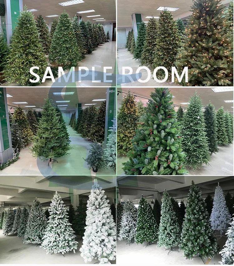 Customized Green Artificial PVC Christmas Tree With Metal Stand Indoor Outdoor Holiday Xmas Decoration Arbre De Noel Navidad