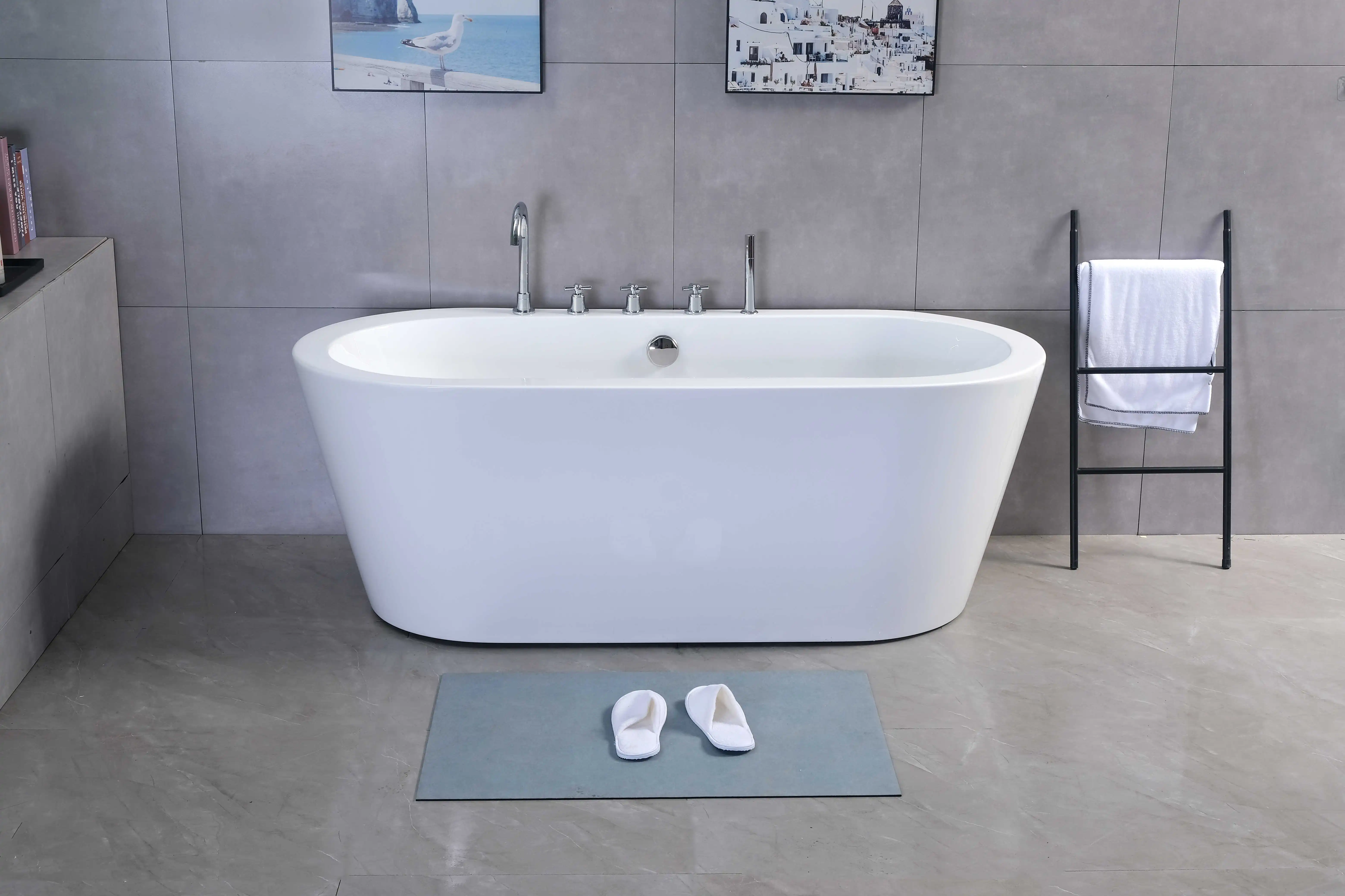 Hot selling free stand bathing tub for luxury bathroom cheapest acrylic freestanding adult modern fiber glass bath tubs bathtub