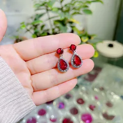 925 Silver Post Sparkling Crystal CZ Water Drop Earrings Cubic Zirconia Teardrop Earrings