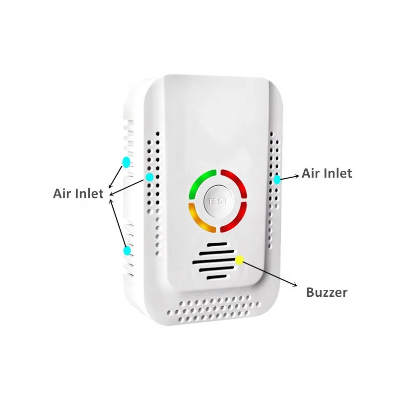 2022 AC110-240V Power 9V Battery Backup Carbon Monxide CO Alarm Sensor and Gas Detector Alarm For household