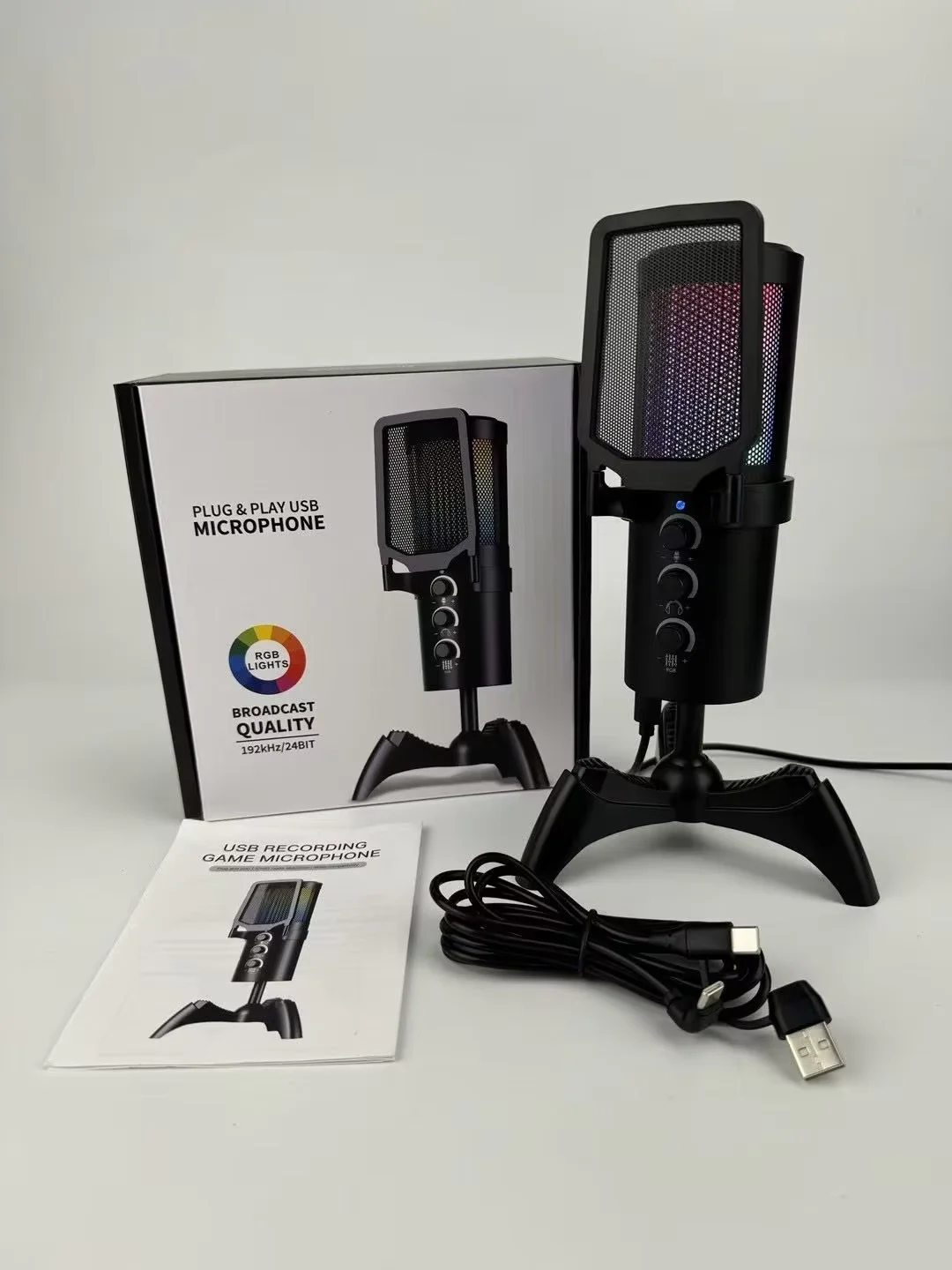 Recording Podcasting Vocal Dynamic Microphone Cardioid Studio Microphone Adjustable Frequency Response