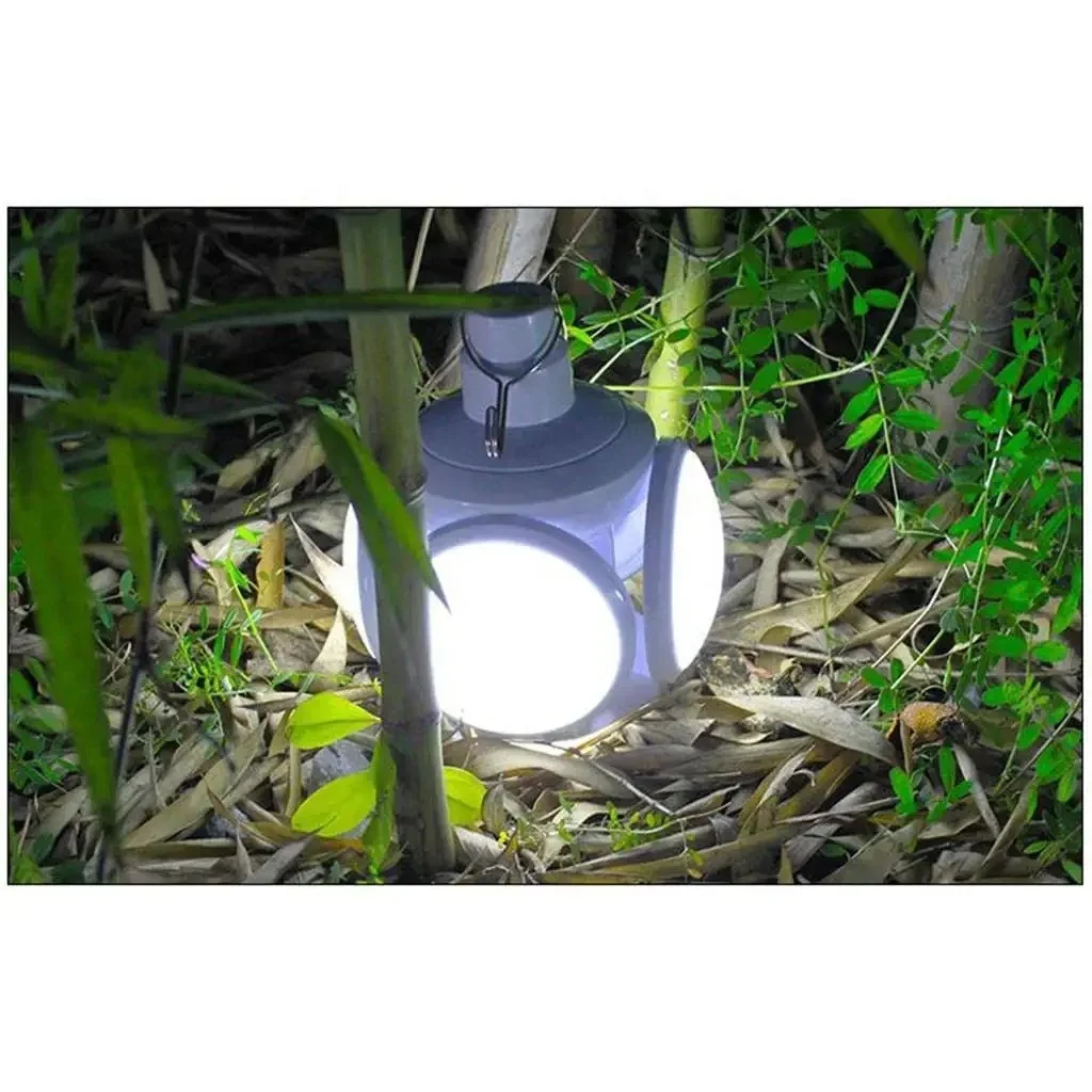 Hot Sale Portable Outdoor Tent Camping Lamps USB Solar Rechargeable Waterproof Dimming Solar Football Foldable LED Camping Light