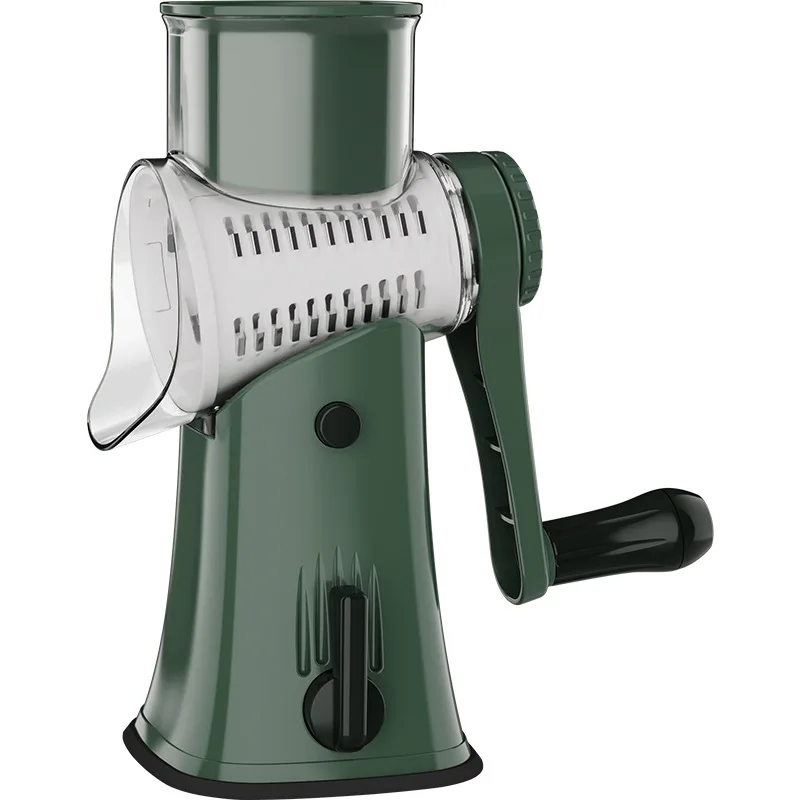 Rotary Cheese Grater, Kitchen Vegetable Slicer with 5 Interchangeable Blades, Easy to Clean Rotary Grater Slicer