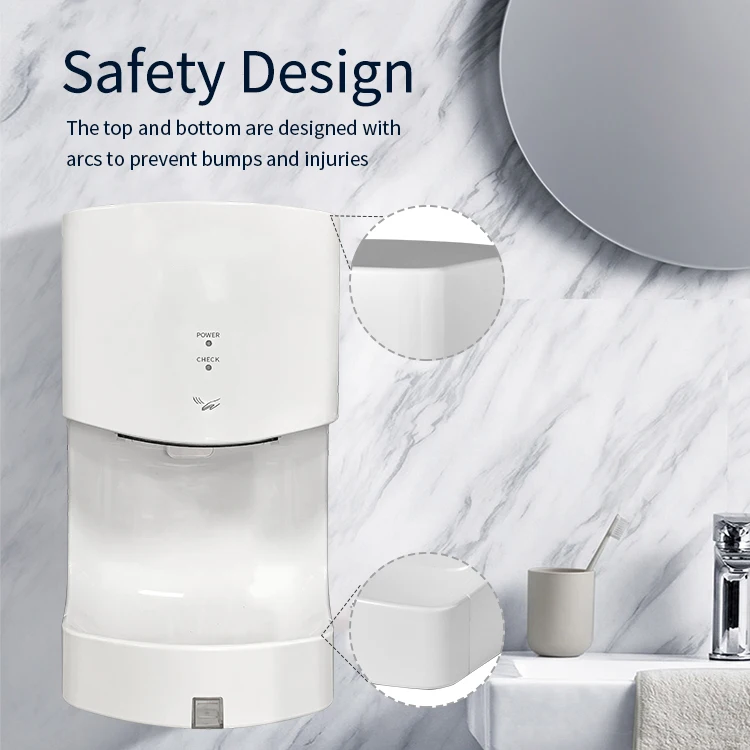 High Speed  Power Saving Wall Mounted Electric Hand Dryer Automatic Hand Dryer