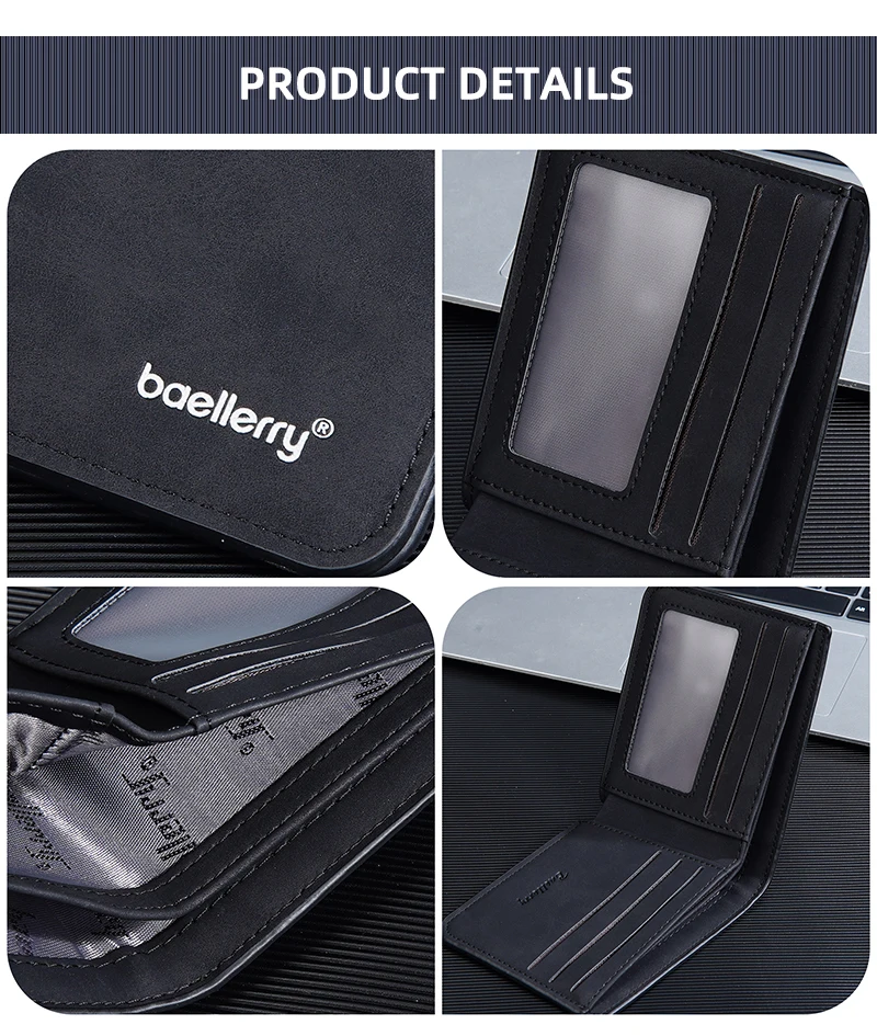 2024 New Nubuck PU Leather,Simple and Thin Cross Wallet For Men,Male Cheap Retro Casual Short Card holder Case,Coin Purse