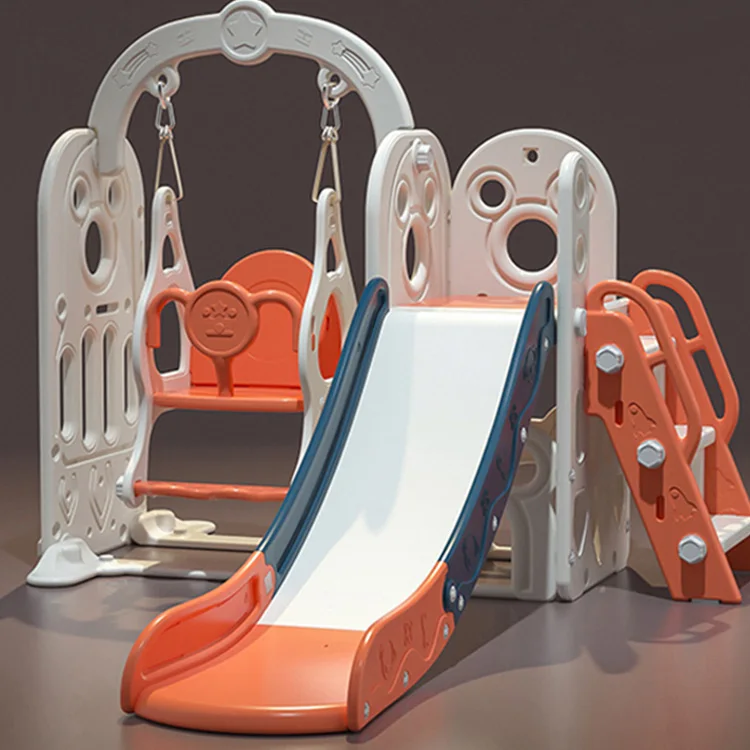 Plastic Slide And Swing Indoor Kids Toy Small Playground Indoor Toys Folding Slide