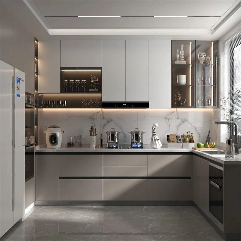 Wholesale  Drawer Commercial Wood Kitchen Modular Kitchen Island Cabinet Set  kitchen cabinets & accessories