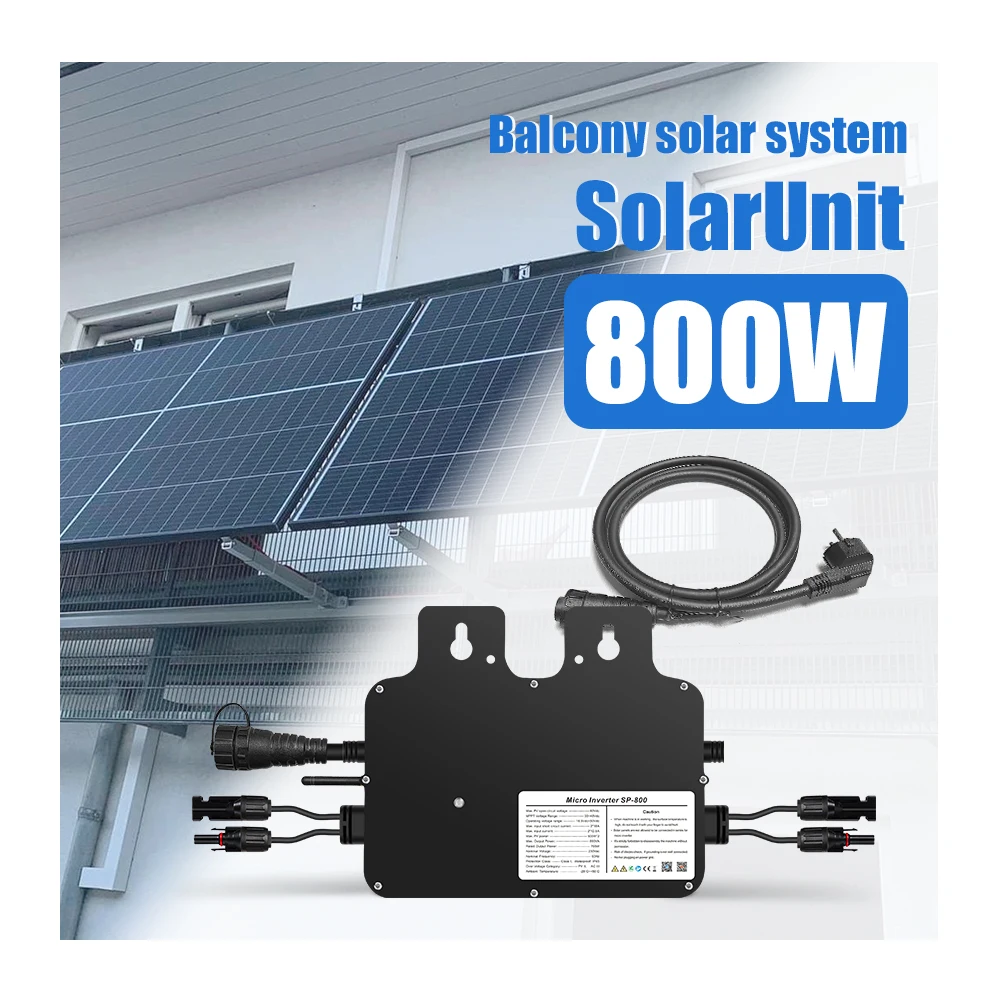 Wholesale Price 600W 800W Micro Inverter VDE Certificate Built-in Relay Wifi Single-Phase Solar Micro inverter 800w