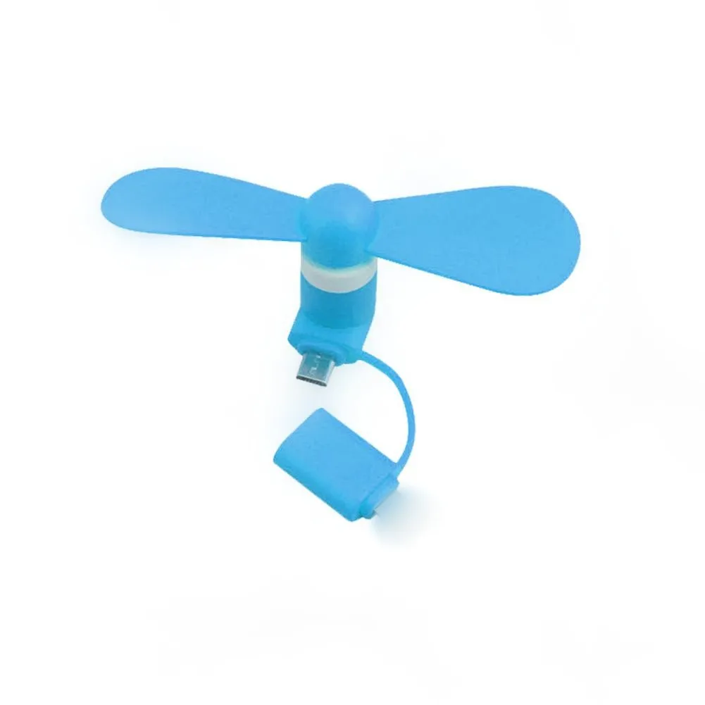 2024 Good quality New 2 In 1 Portable Mini Cooling Cell Phone Fan for Micro USB for Type C