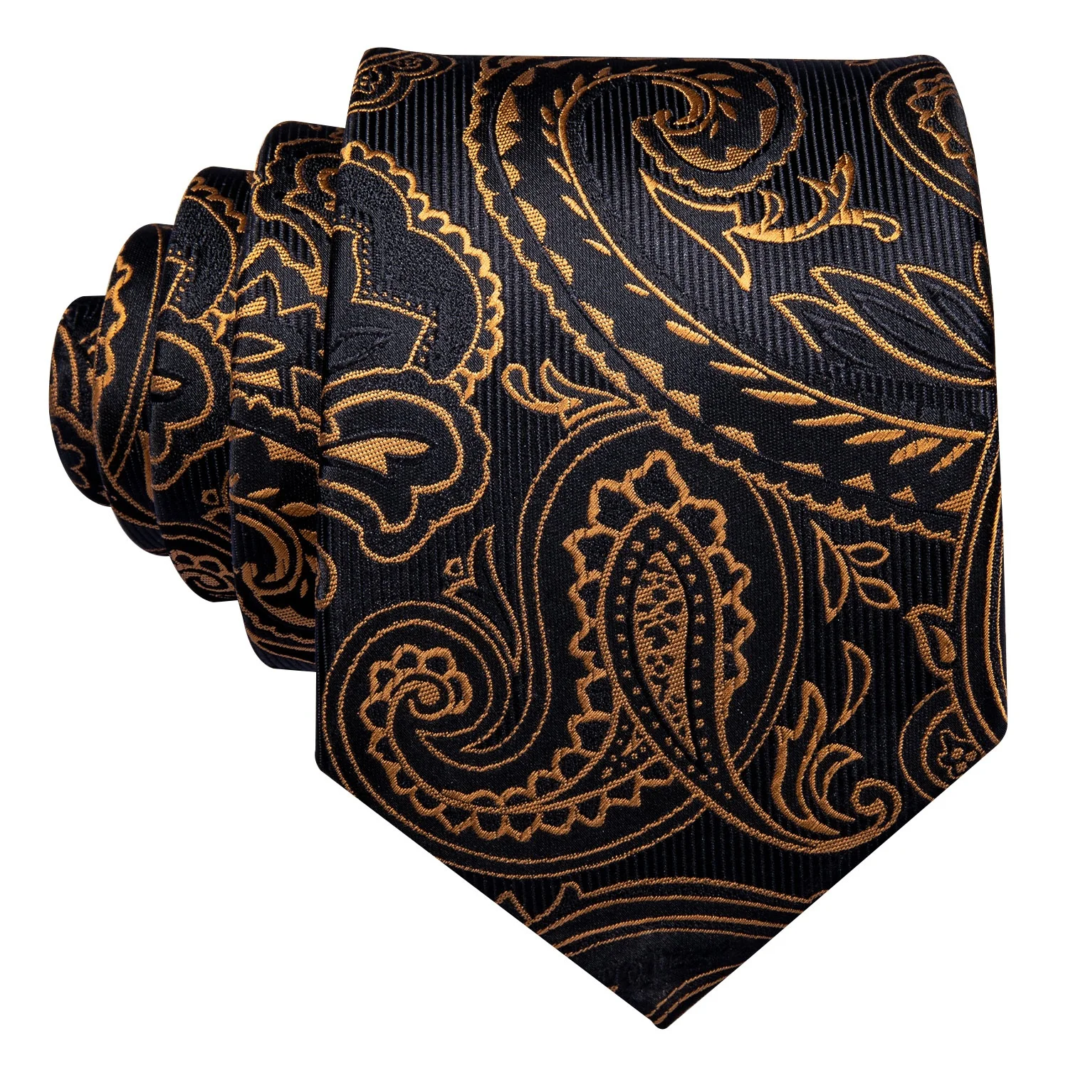 Discount Gravata Silk Mens Paisley Tie and Pocket Square Set
