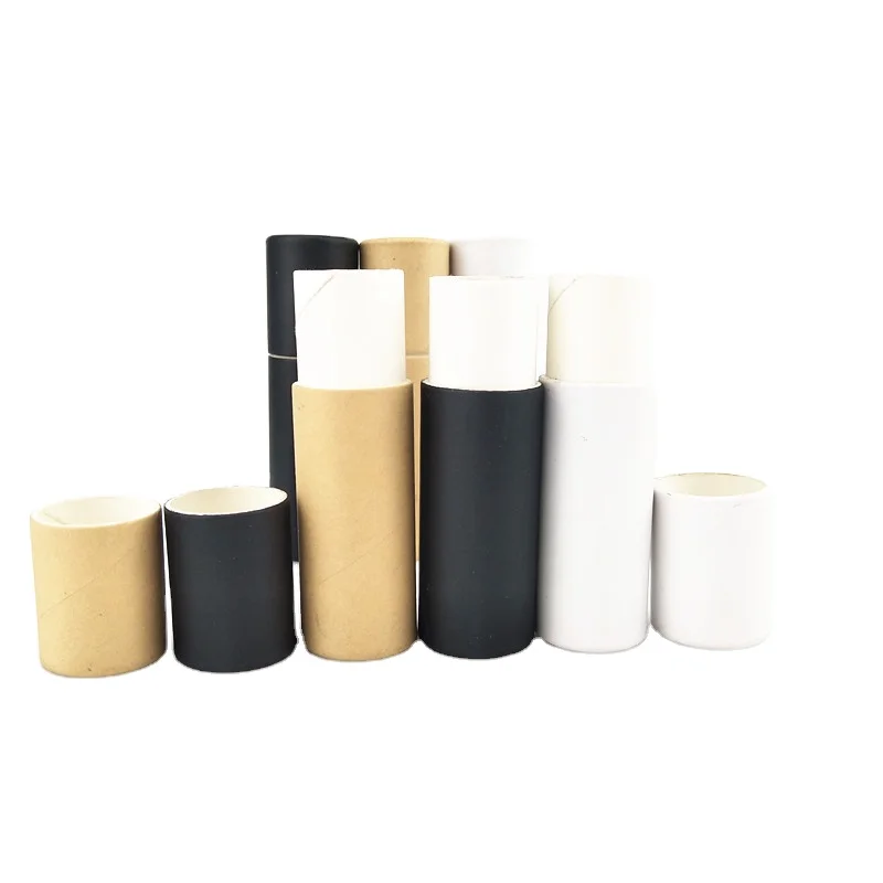 Eco friendly custom push up cardboard lip balm container 0.3oz push up paper tube