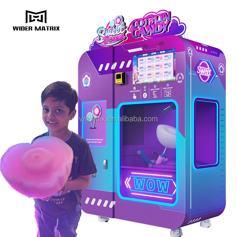 Multiple Payment Methods Customized Candy Floss Machine Full Automatic Machine for Cotton Candy