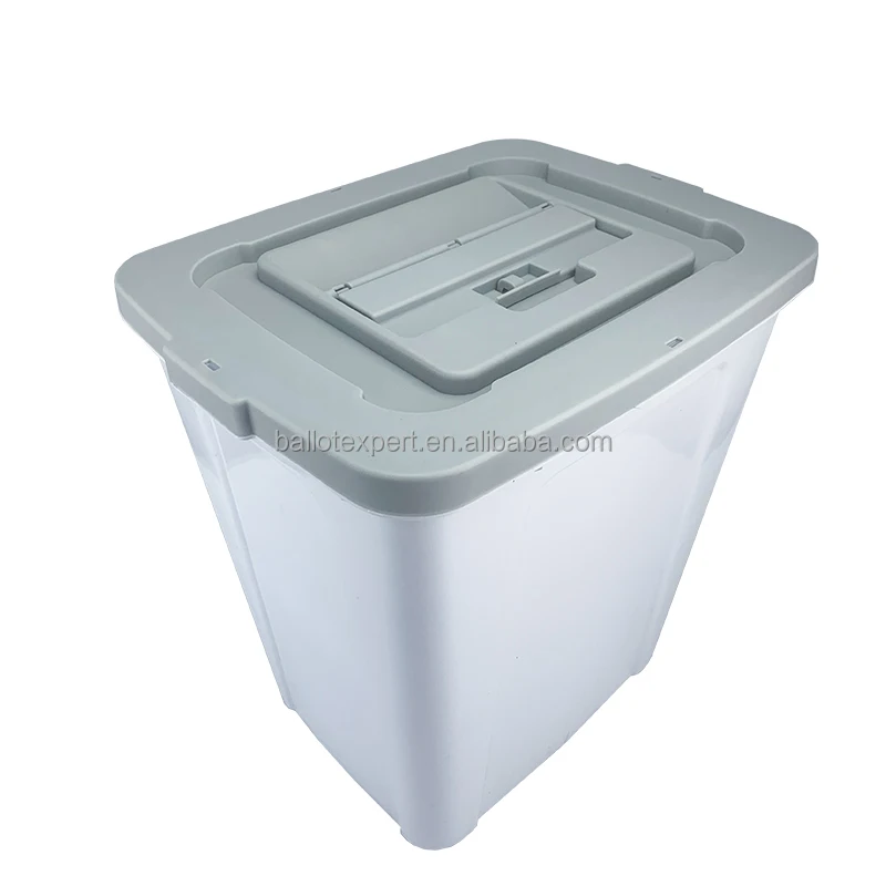 Korea White Ballot Box Custom Logo Presidential Election Voting Boxes PP Plastic Ballot Box