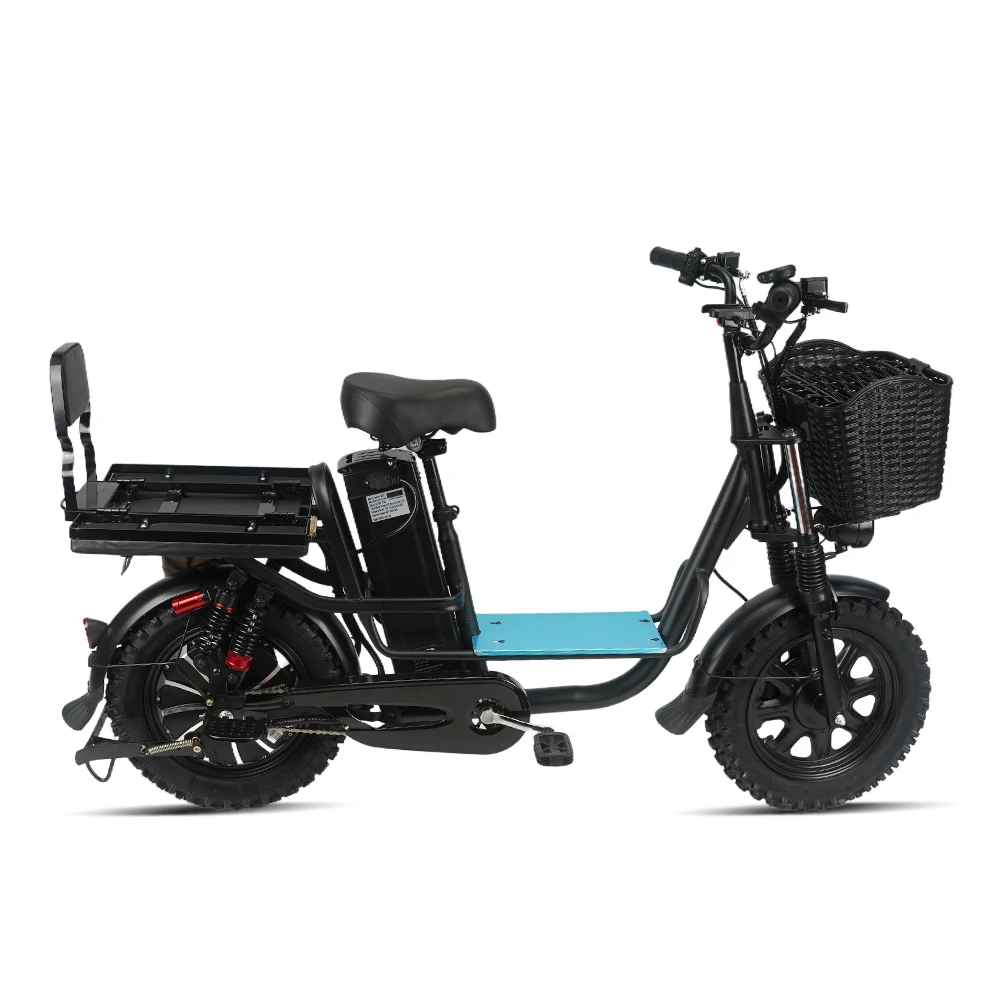 Forsage 500W Electric Bicycle 16 x 3.0 Vacuum Tire 48v 60V 30AH 20AH Lithium Battery Electric Cargo Bike Delivery Food Ebike
