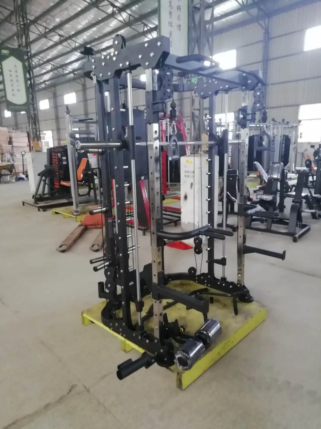 High quality multistation Smith machine adjustable pulley cable station fitness equipment for gym and home