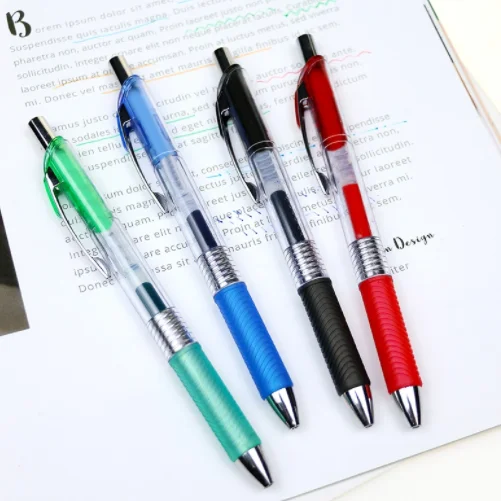 cheap colors gel ink custom logo 0.5mm gel pen