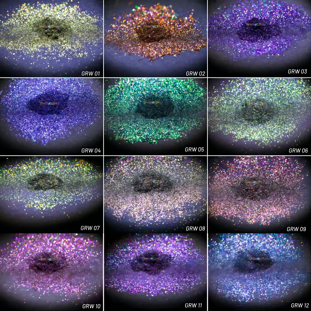 Sheng Zhu new arrival eyeshadow duochrome chameleon holographic cosmetic makeup pigment powder GRW series loose powder