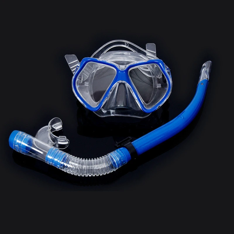 JSJM Diving Mask Swimming Glasses Semi-Dry Snorkel Waterproof Mask Glasses Snorkeling Equipment Set Snorkel Diving Mask