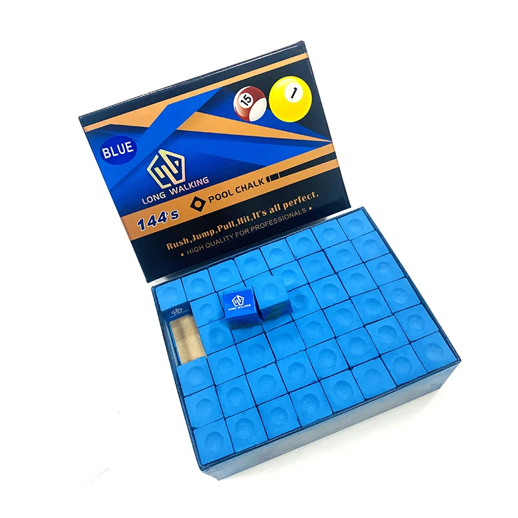 Billiard Pool Cue Chalk Snooker Pool Chalk Big Box Blue PU Modern 5 Box Snooker Cloth Triangle Pro Snooker Chalk Nai Pin 012