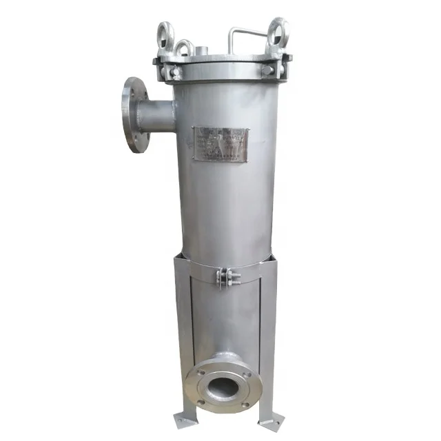 Flange Connection Diesel Cleaning Single Bag Filter Housing For Oil Filtration Treatment