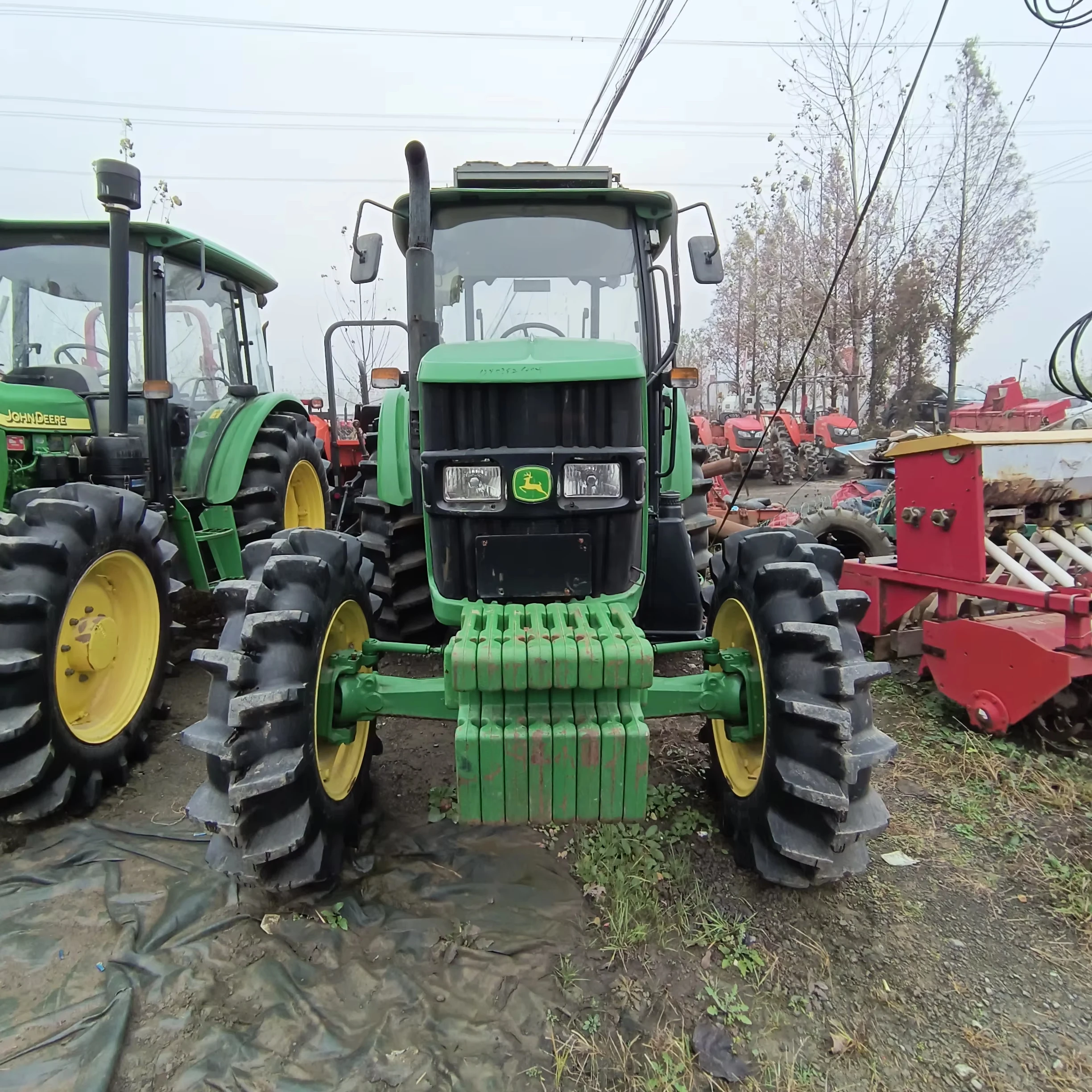 120HP Four-Wheel Drive Tractor Free Shipping Core Components Including Pump Engine Motor 1 Year Warranty Ground Work Machinery