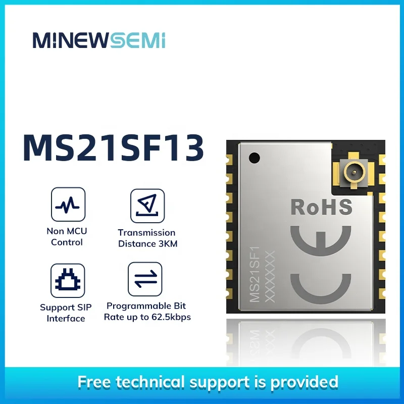 LoRa Semtech SX1262 Chip MS21SF13 Long Range Low Power LoRa and FSK Modem Integrated DC-DC converter and LDO Module