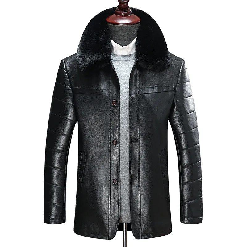 
L-7XL men wind breaker leather jackets motorcycle leather jaket man 