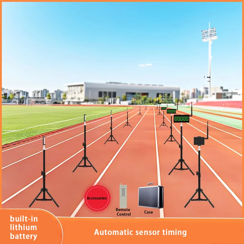 YIZHI Wireless Laser Timer for Training, LED Stopwatch Race Clock Multi-segment Measurement Running Speed Timer