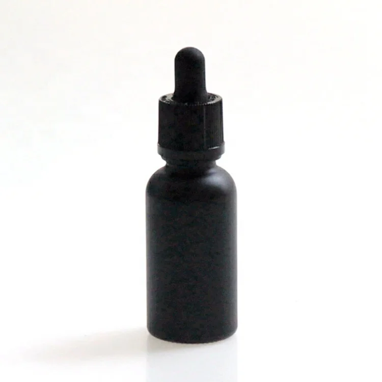 
Wholesale Custom Frosted Colorful Black Amber bottles Glass oil Dropper Bottle 