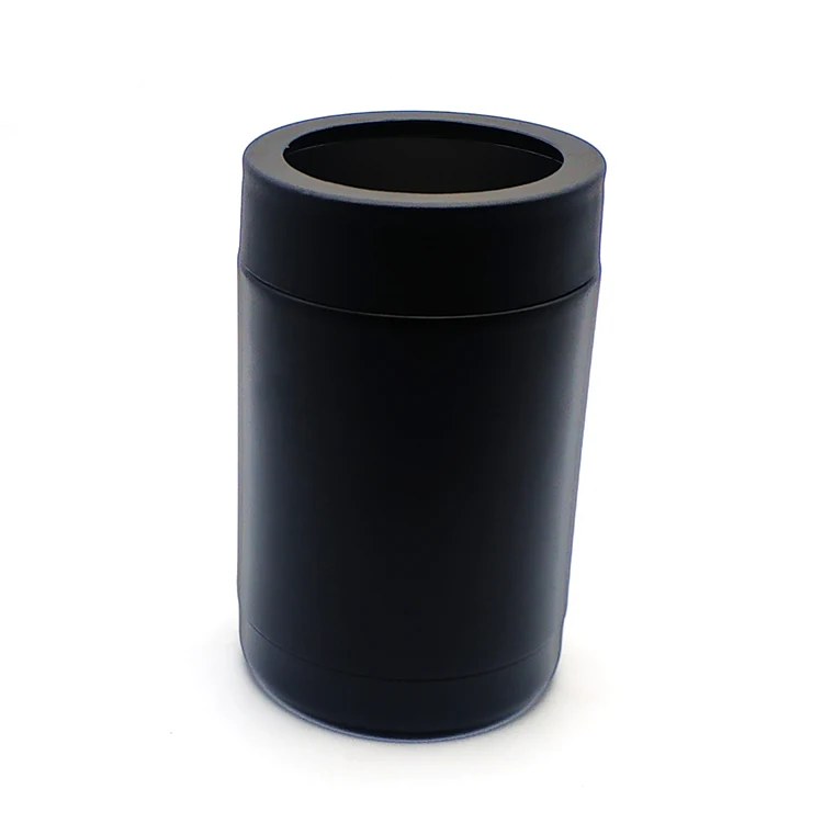 
Wholesale powder coated black stainless can cooler beer holder 12oz 
