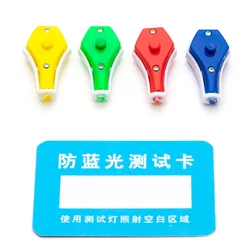 Ready to Ship Anti Blue Light blocking Tester Blue Ray Blocker Testing Card and Lamp Pen