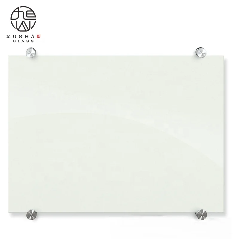 glossy customized magnetic frameless glass board with pen and eraser