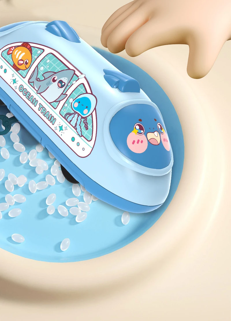 Cartoon Subway Forward and Backward Cartoon High Speed Rail Model Dinosaur Car Baby Crawl Car Toy