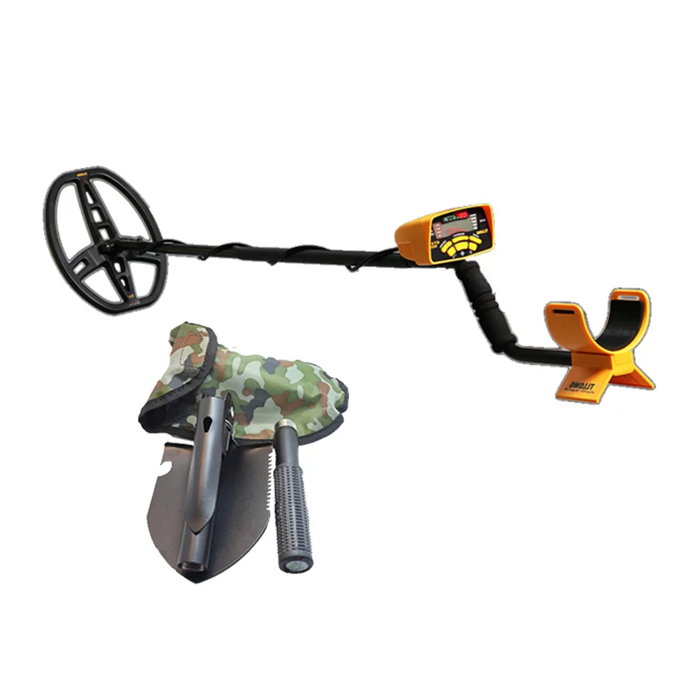 Оптовая продажа GTX500 дорожный Регулируемый золото металла сокровище хобби пляжные Охота цепи металла детектор проводки с лопата для снега