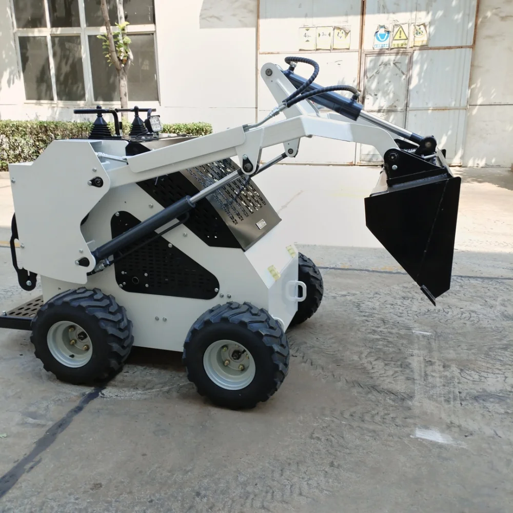 EPA approved cheap mini stand on skid steer diesel 500 kg attachments bucket mini wheel loader