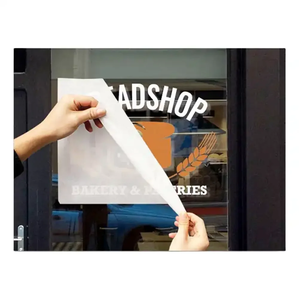 Custom Pattern Label Sticker UV Printing Glass Cling Window Decal for Store Promotional Events