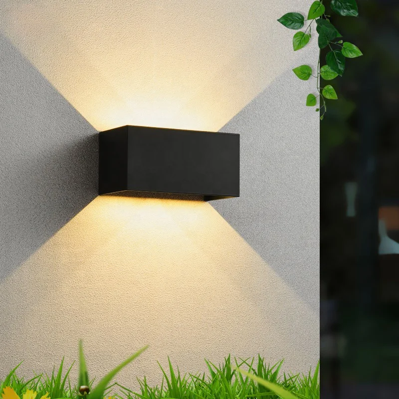 Factory Price up and Down square ABS Plastic Decoration Waterproof Outdoor Wall Light Lights Exterior