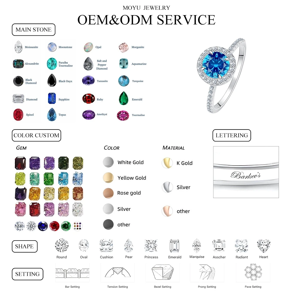 Custom Rings Manufacturer Fine Jewelry Luxury 925 Sterling Silver Zircon Fashion Rings Wedding Engagement Rings for Women