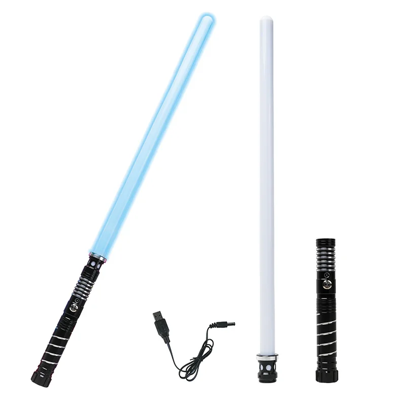 16 Colors Metal Hilt Light Saber USB Rechargeable Light Sword with Sounds Effect Lightsaber Toys For Kids Adult