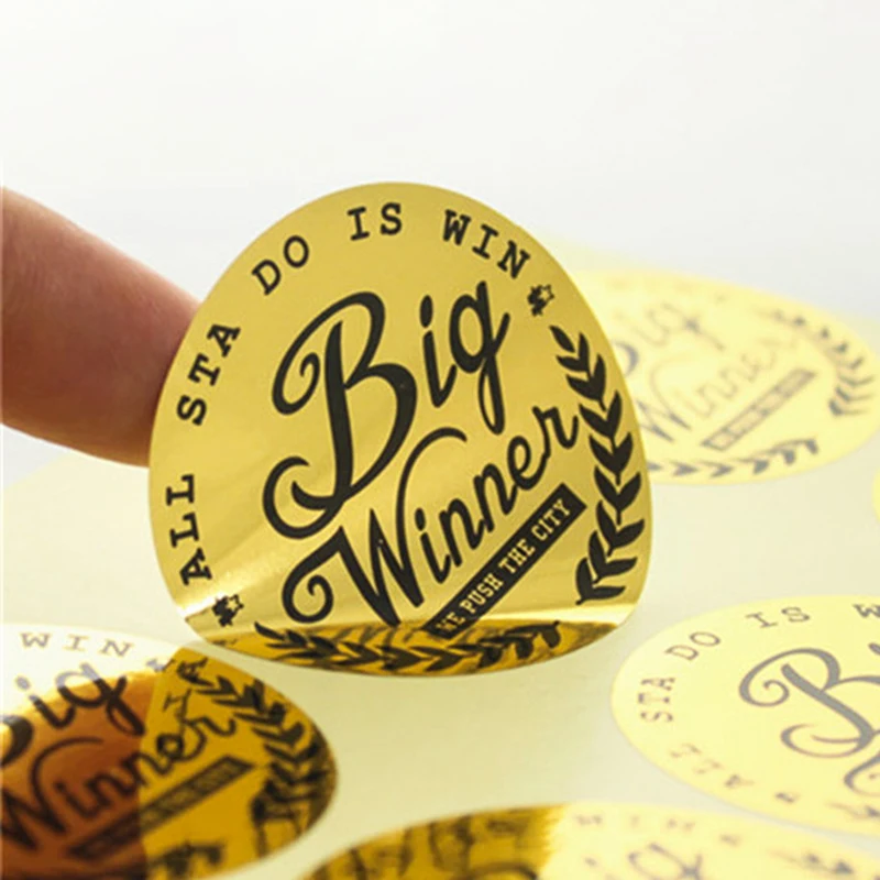 Etiqueta Custom Self Adhesive Packaging Label Logo Printing Waterproof Clear Gold Foil Bottle Jar Transparent Round Logo Sticker