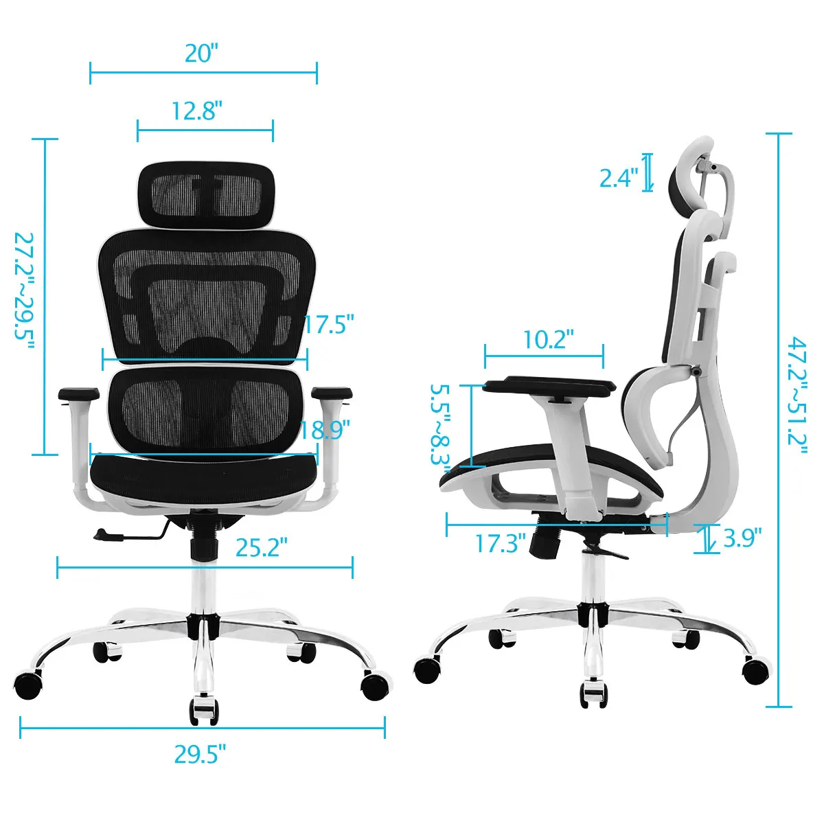 
Adjustable Waterproof Fire-Retardant Staff Chair Mesh Office Chair Middle Back Office Chair Ergonomic 